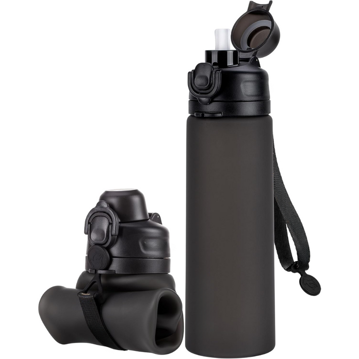 Lisslune | Collapsible 600 ml Silicone Water Bottle - Leakproof & BPA-free