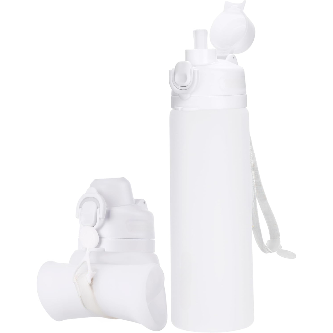 Lisslune | Collapsible 600 ml Silicone Water Bottle - Leakproof & BPA-free