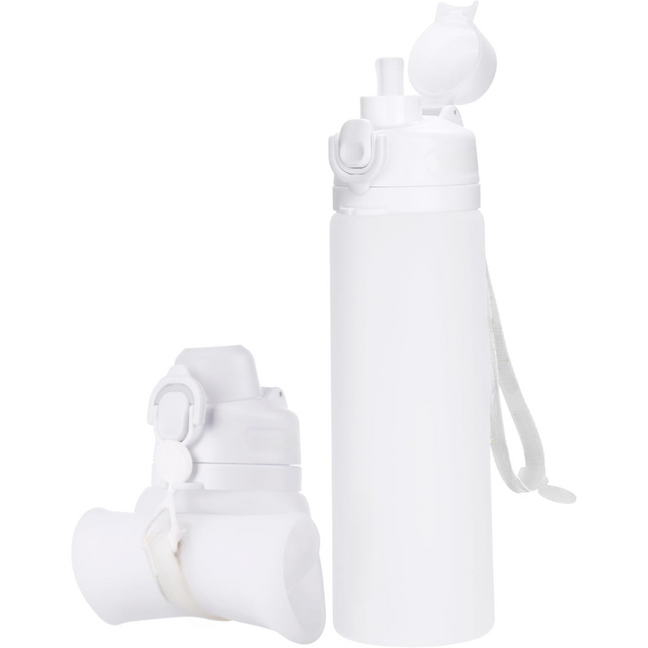 Lisslune | Collapsible 600 ml Silicone Water Bottle - Leakproof & BPA-free