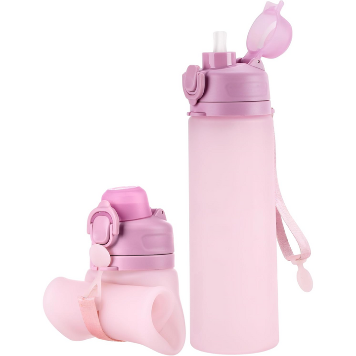 Lisslune | Collapsible 600 ml Silicone Water Bottle - Leakproof & BPA-free