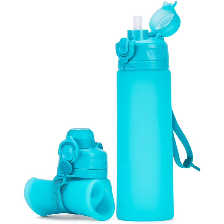 Lisslune | Collapsible 600 ml Silicone Water Bottle - Leakproof & BPA-free