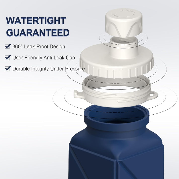Lisslune | Collapsible Silicone Bottle – 610ml, Leak-proof & Portable