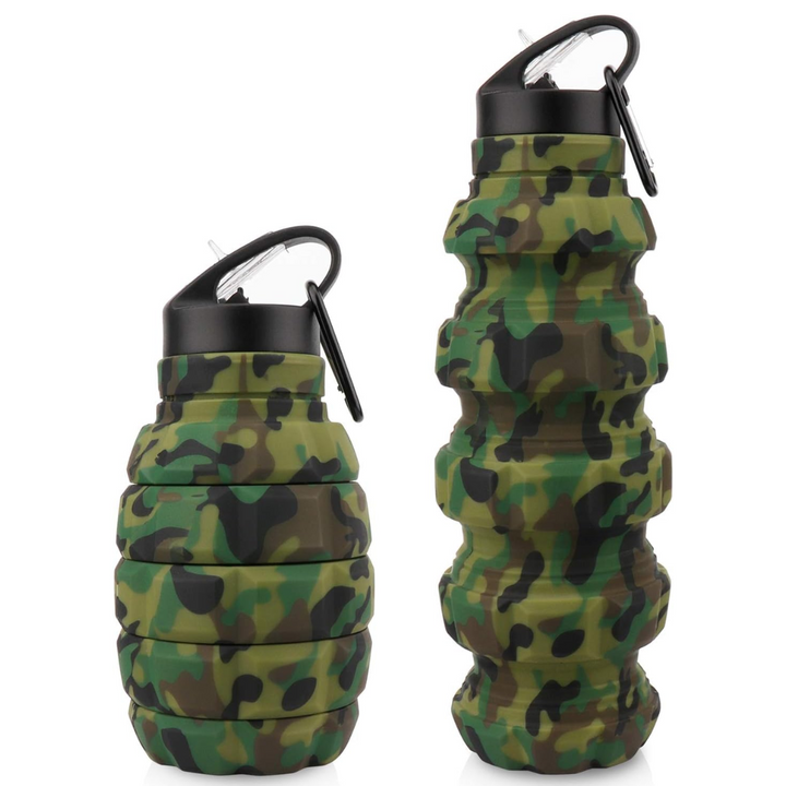Lisslune | Collapsible Travel Water Bottle - 575 ML Reusable Silicone