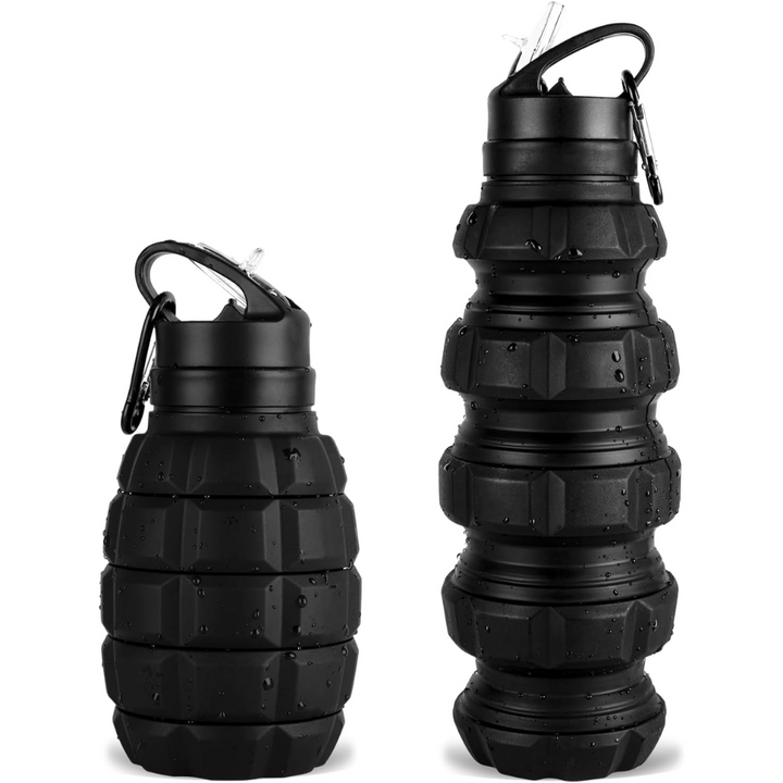 Lisslune | Collapsible Travel Water Bottle - 575 ML Reusable Silicone