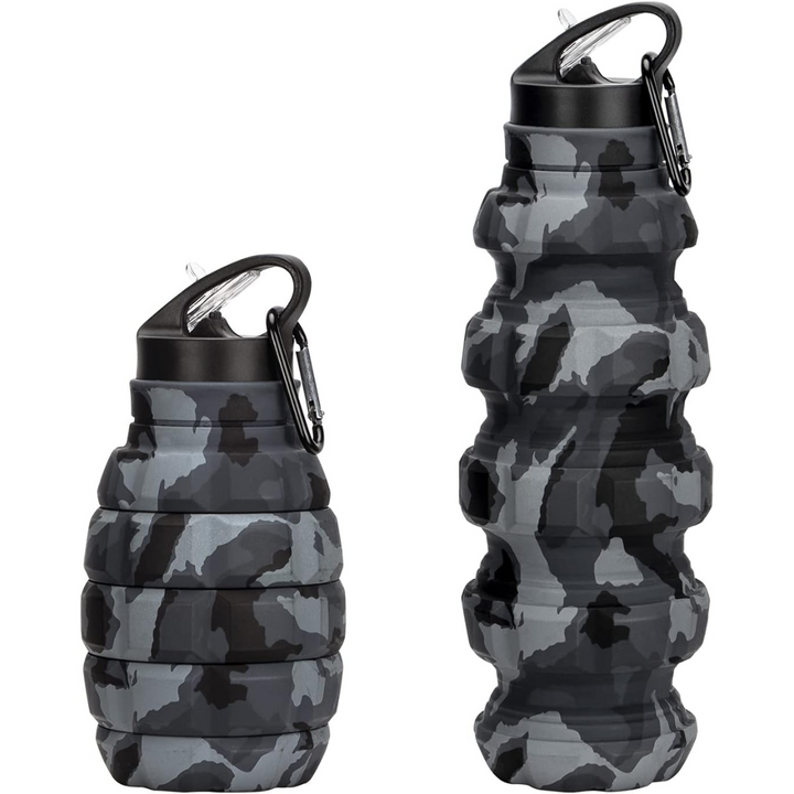 Lisslune | Collapsible Travel Water Bottle - 575 ML Reusable Silicone