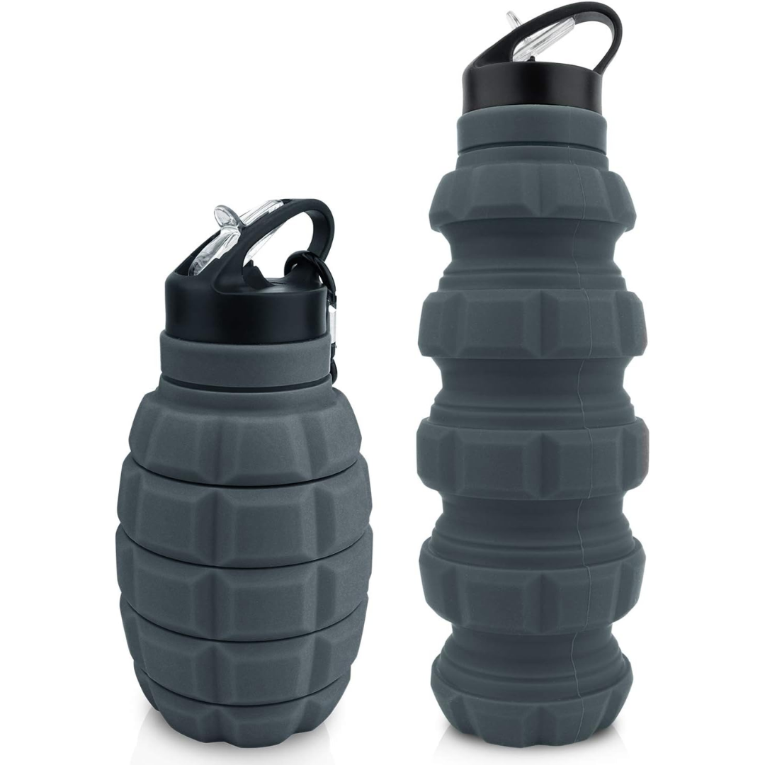 Lisslune | Collapsible Travel Water Bottle - 575 ML Reusable Silicone