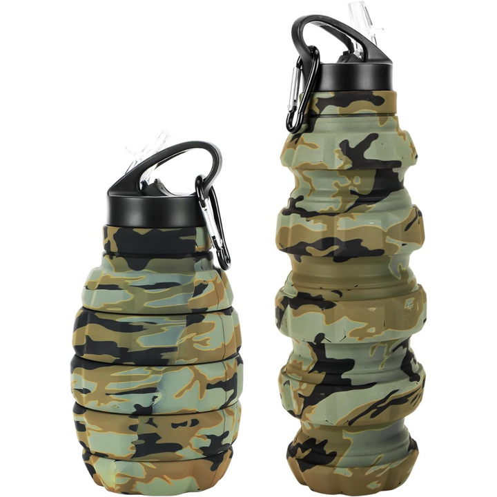 Lisslune | Collapsible Travel Water Bottle - 575 ML Reusable Silicone