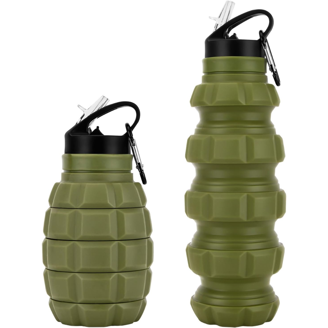 Lisslune | Collapsible Travel Water Bottle - 575 ML Reusable Silicone