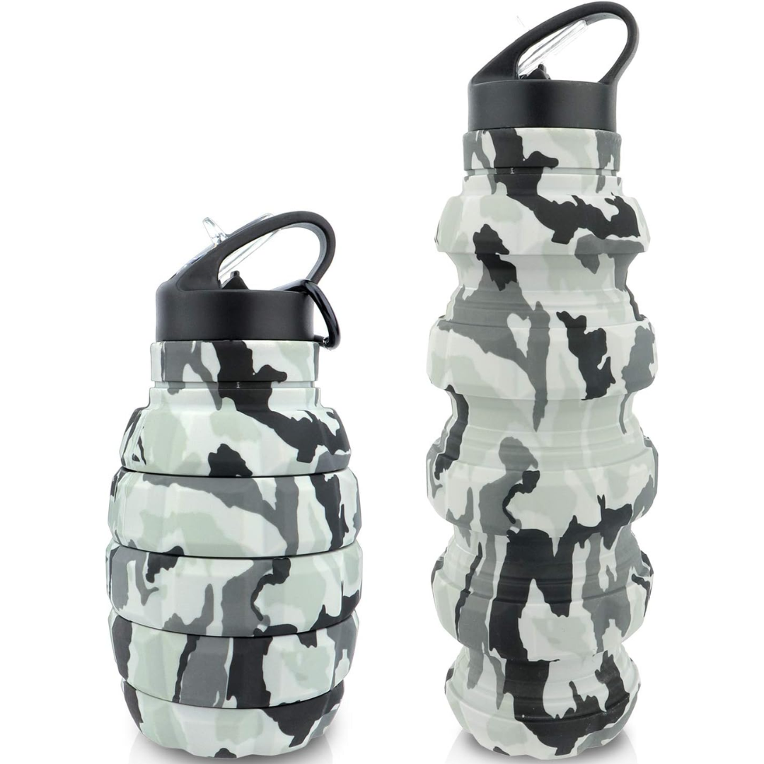 Lisslune | Collapsible Travel Water Bottle - 575 ML Reusable Silicone