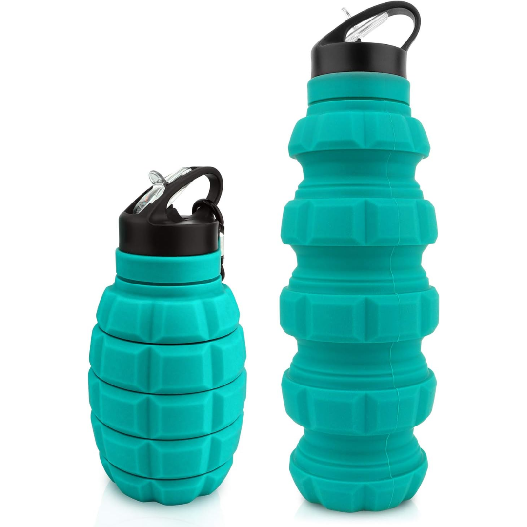 Lisslune | Collapsible Travel Water Bottle - 575 ML Reusable Silicone