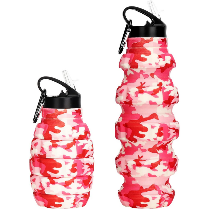 Lisslune | Collapsible Travel Water Bottle - 575 ML Reusable Silicone