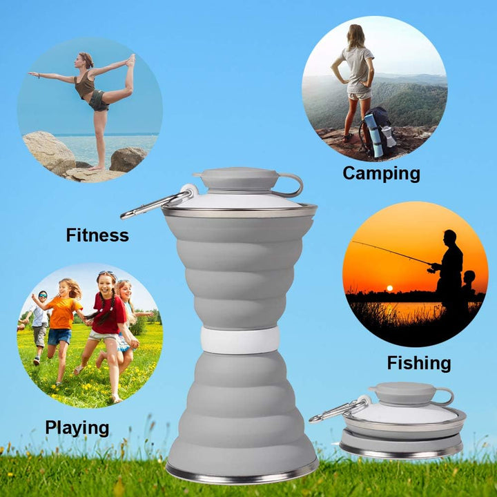 Lisslune | Collapsible Water Bottle with Carabiner