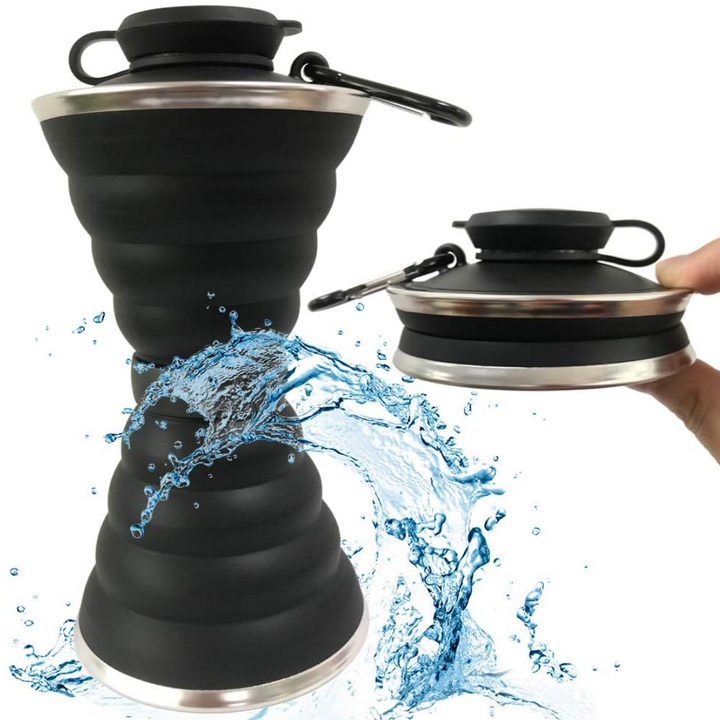 Lisslune | Collapsible Water Bottle with Carabiner