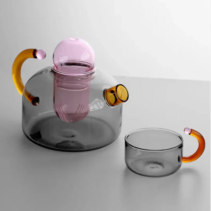 Lisslune | Color Bloom Glass Teapot & Cup Set