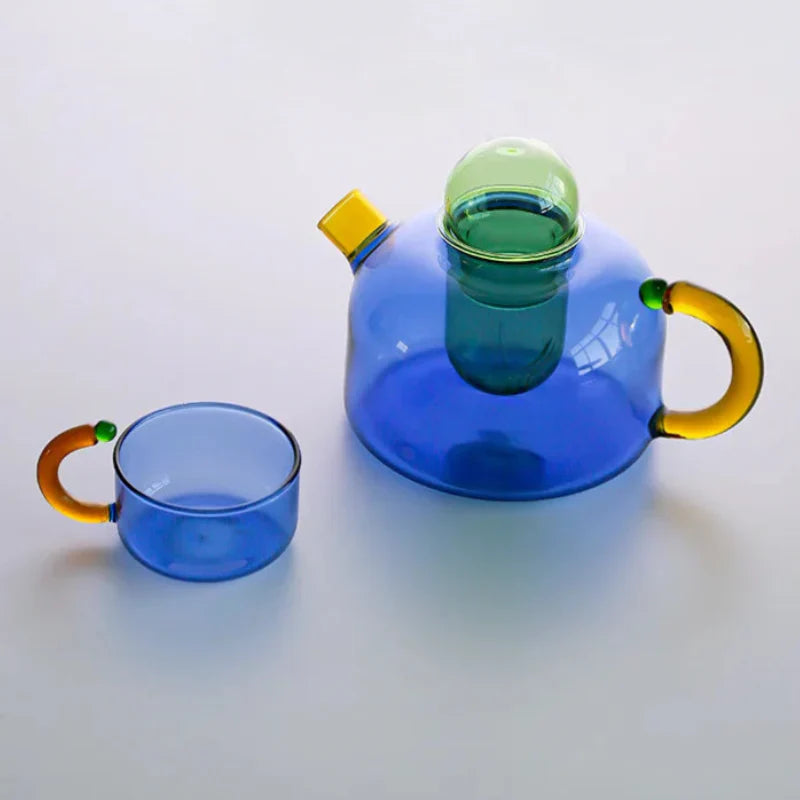 Lisslune | Color Bloom Glass Teapot & Cup Set