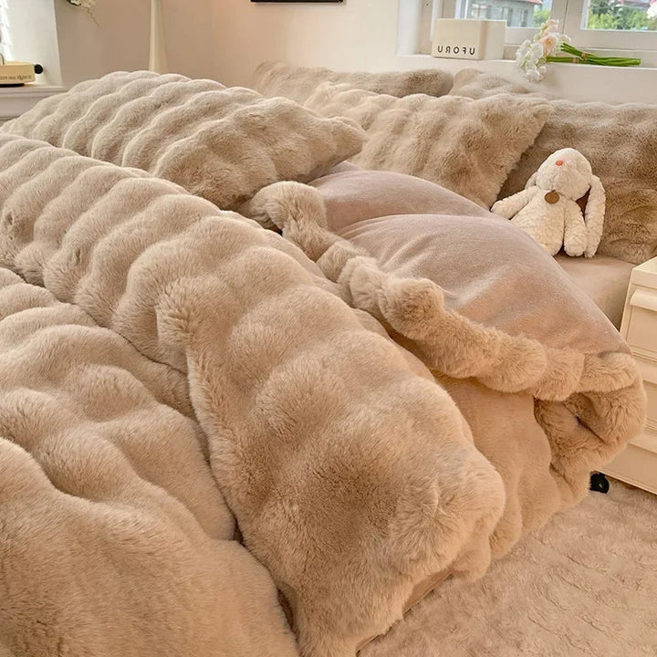 Lisslune | Soft Dream Furry Velvet Comforter Bedding Set