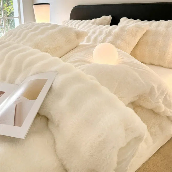 Lisslune | Soft Dream Furry Velvet Comforter Bedding Set