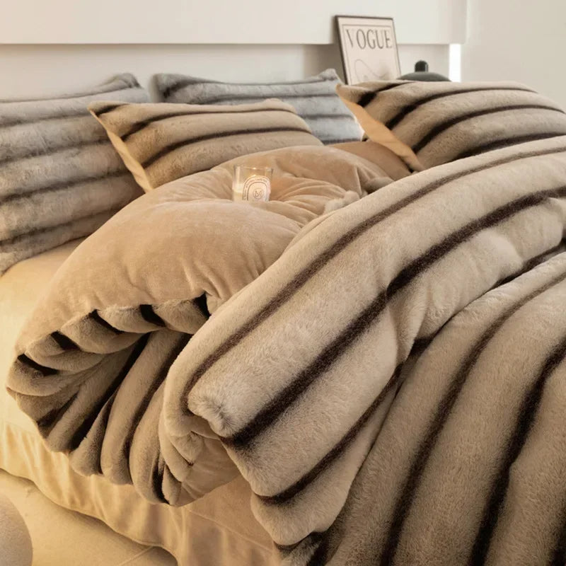 Lisslune | Soft Dream Furry Velvet Comforter Bedding Set
