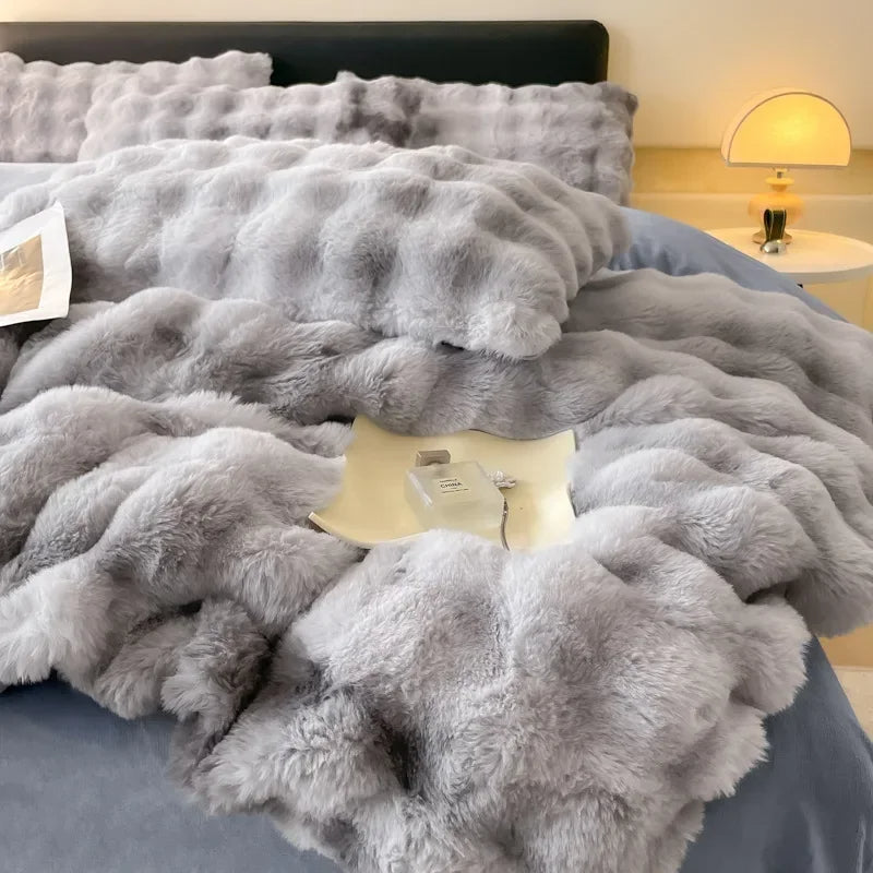 Lisslune | Soft Dream Furry Velvet Comforter Bedding Set