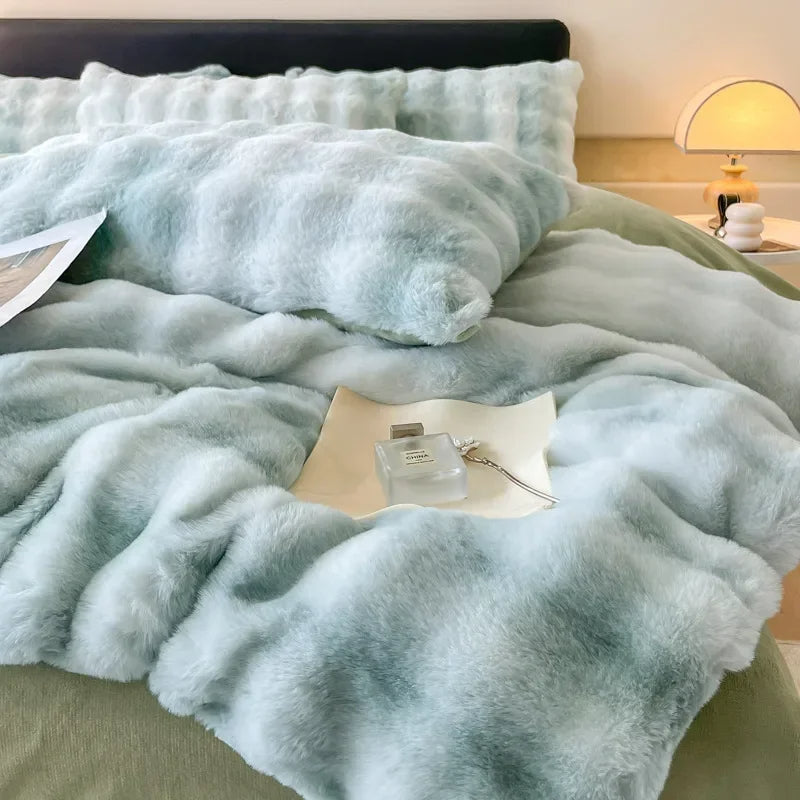Lisslune | Soft Dream Furry Velvet Comforter Bedding Set