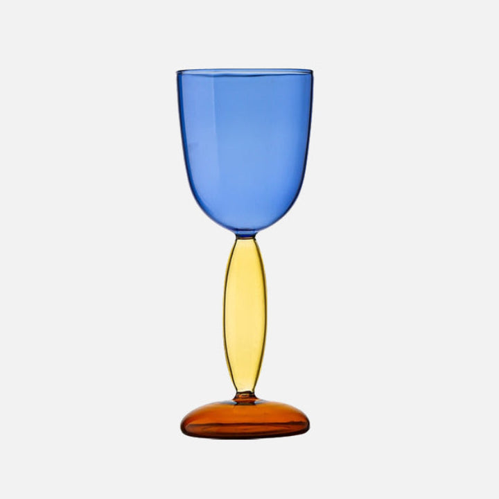 Lisslune | Chalice and carafe made of colored glass by Phillips