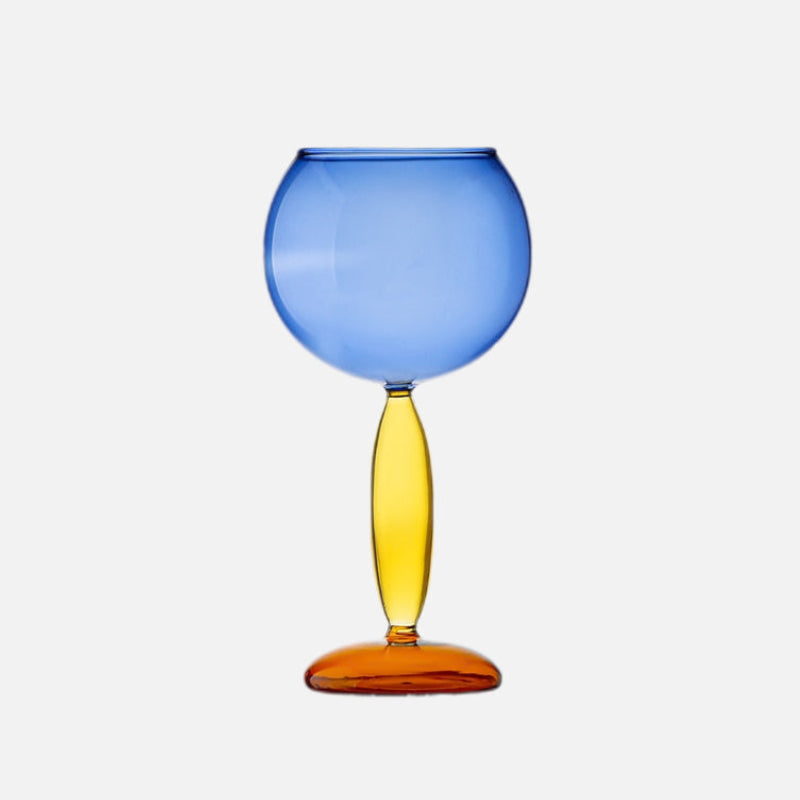 Lisslune | Chalice and carafe made of colored glass by Phillips