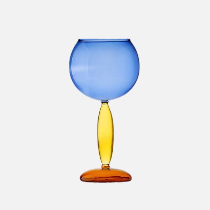 Lisslune | Chalice and carafe made of colored glass by Phillips