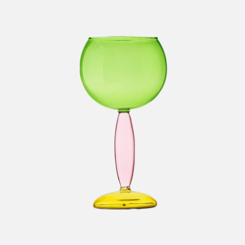 Lisslune | Chalice and carafe made of colored glass by Phillips
