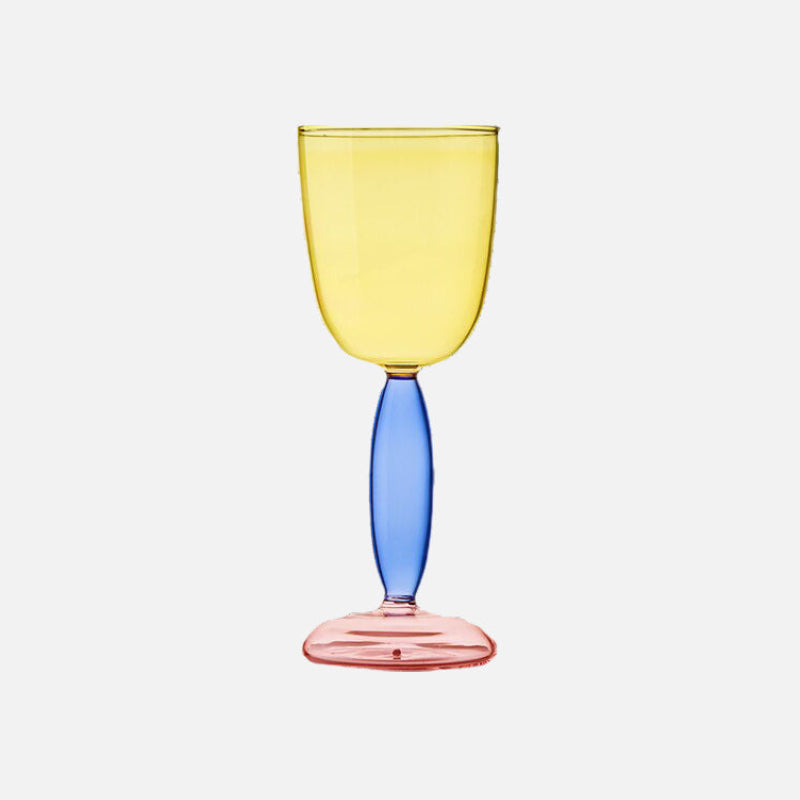 Lisslune | Chalice and carafe made of colored glass by Phillips