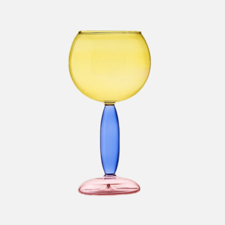 Lisslune | Chalice and carafe made of colored glass by Phillips