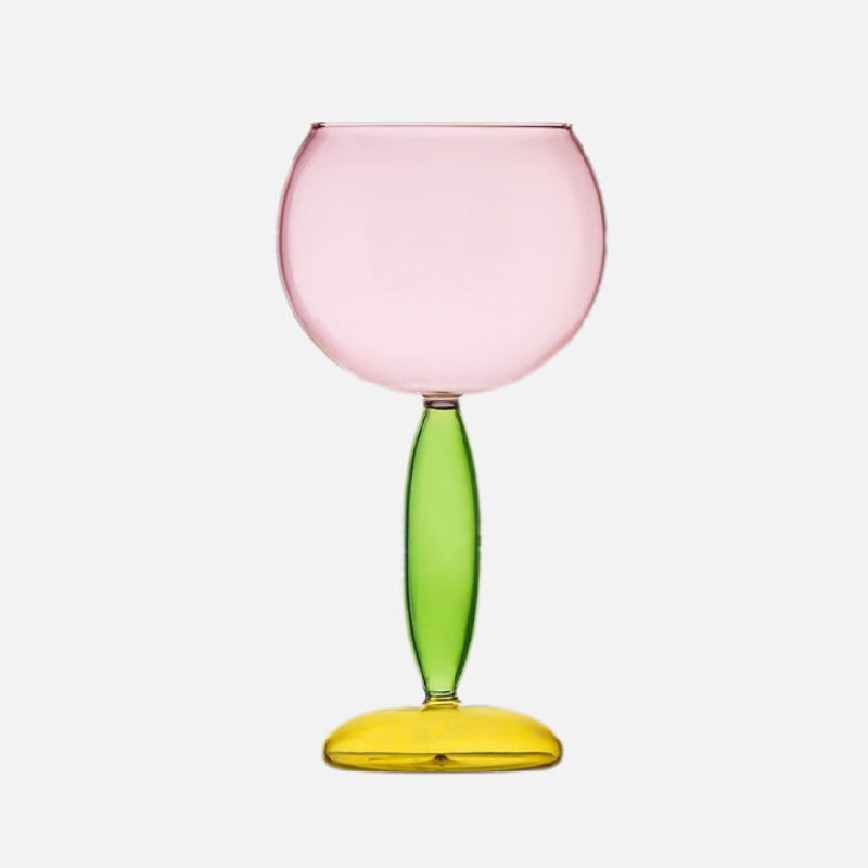 Lisslune | Chalice and carafe made of colored glass by Phillips