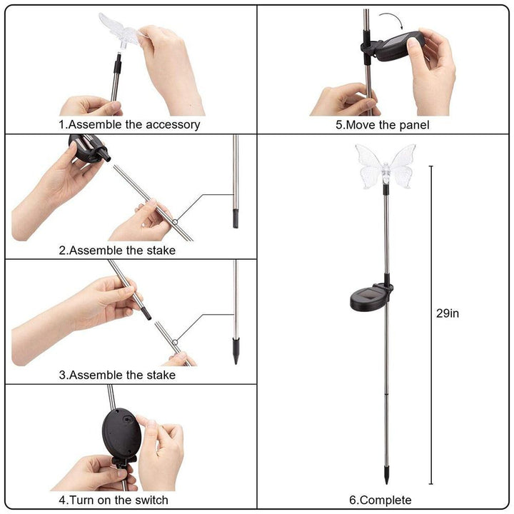 Lisslune | Solar-LED-Garden Lights "Colorful Flies"