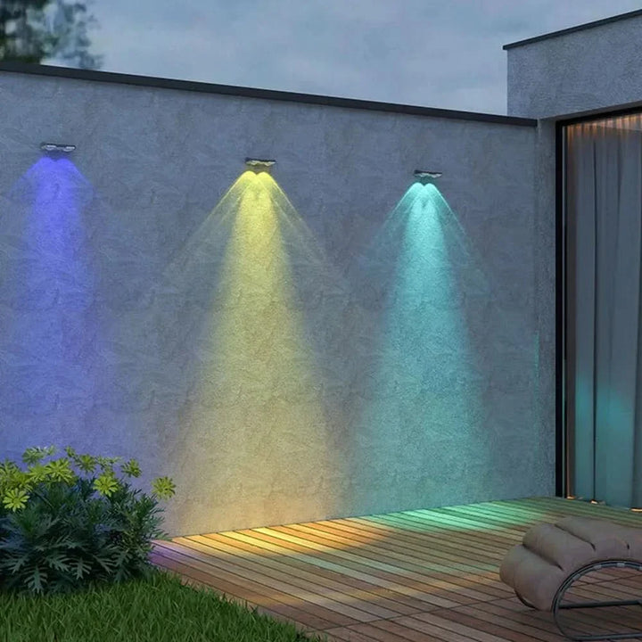Lisslune | Solar Fence Lights Outdoor Waterproof LED Wall Lamps