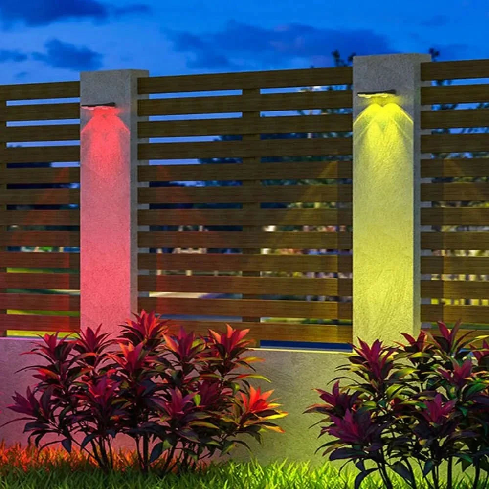 Lisslune | Solar Fence Lights Outdoor Waterproof LED Wall Lamps