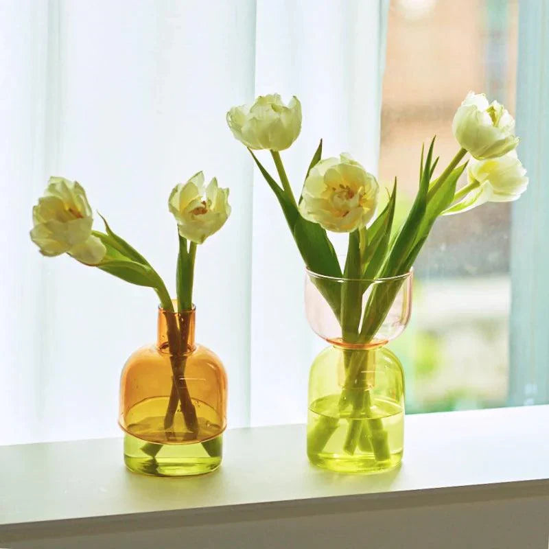 Lisslune | Glass Bodletop Two-Piece Vase