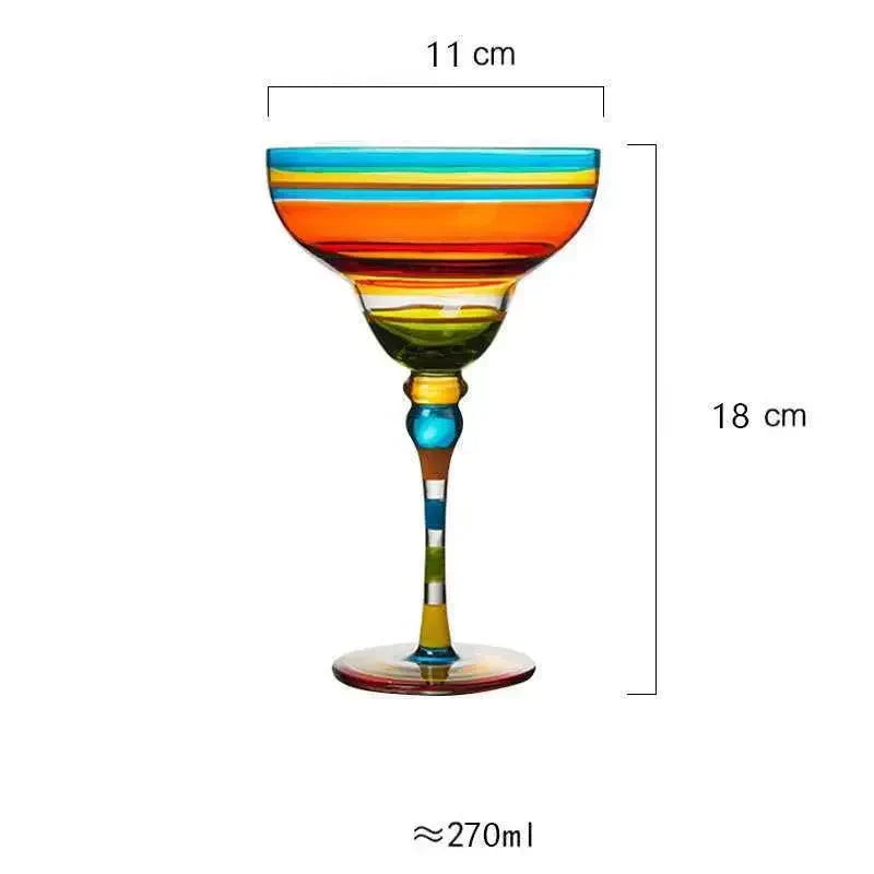 Lisslune | Colorful Margarita Cocktail Glass