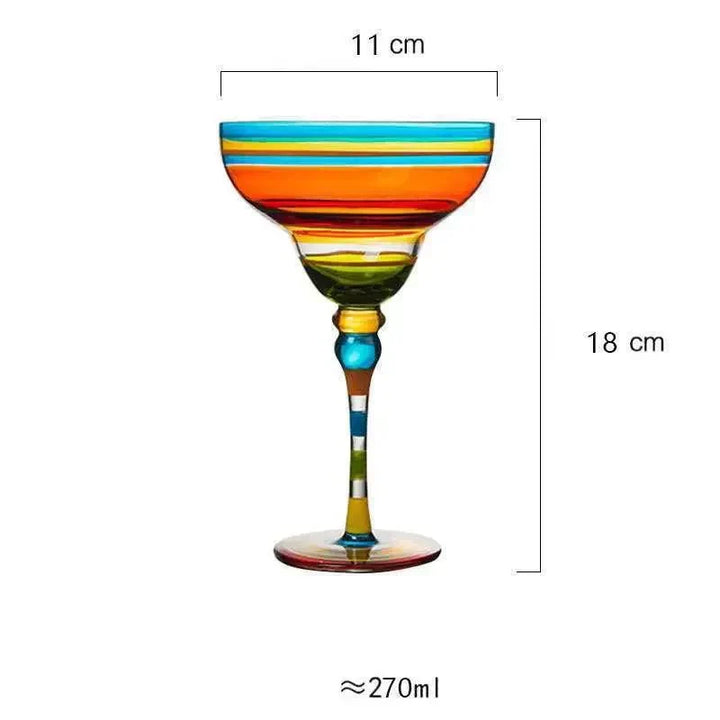 Lisslune | Colorful Margarita Cocktail Glass