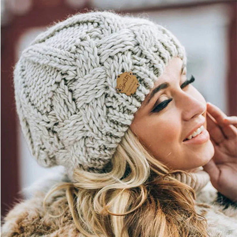 Lisslune | Comfortable Knitted Hat – Soft Wool Blend Winter Beanie