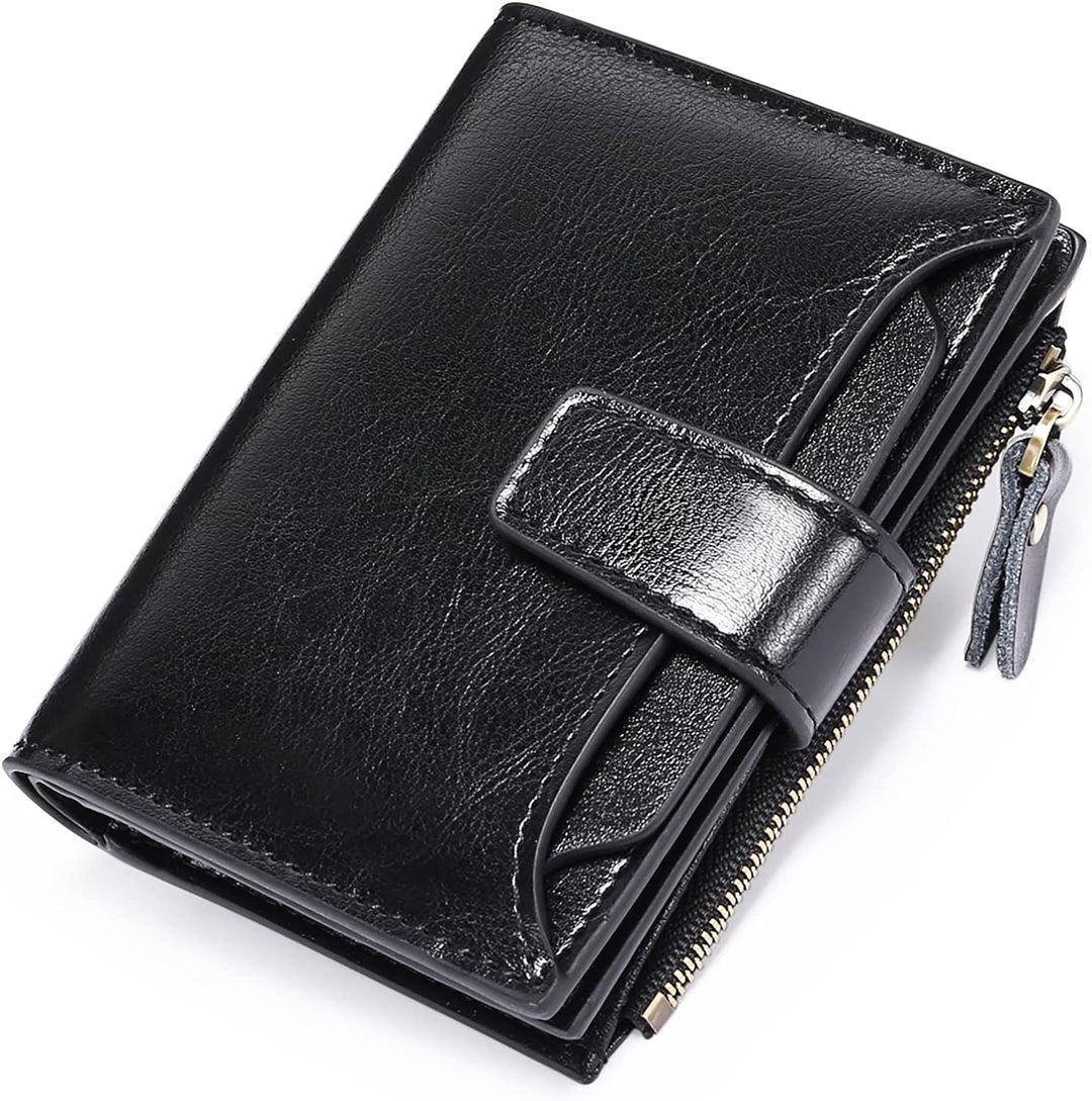 Lisslune | Compact Genuine Leather RFID Blocking Multi-Functional Wallet