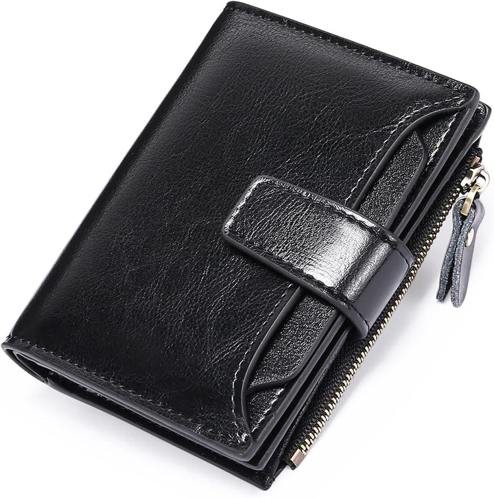 Lisslune | Compact Genuine Leather RFID Blocking Multi-Functional Wallet