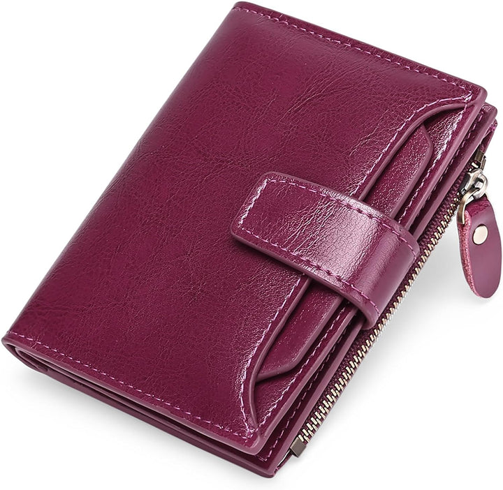 Lisslune | Compact Genuine Leather RFID Blocking Multi-Functional Wallet