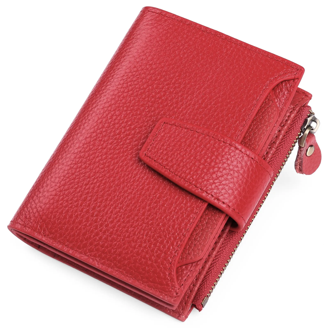 Lisslune | Compact Genuine Leather RFID Blocking Multi-Functional Wallet