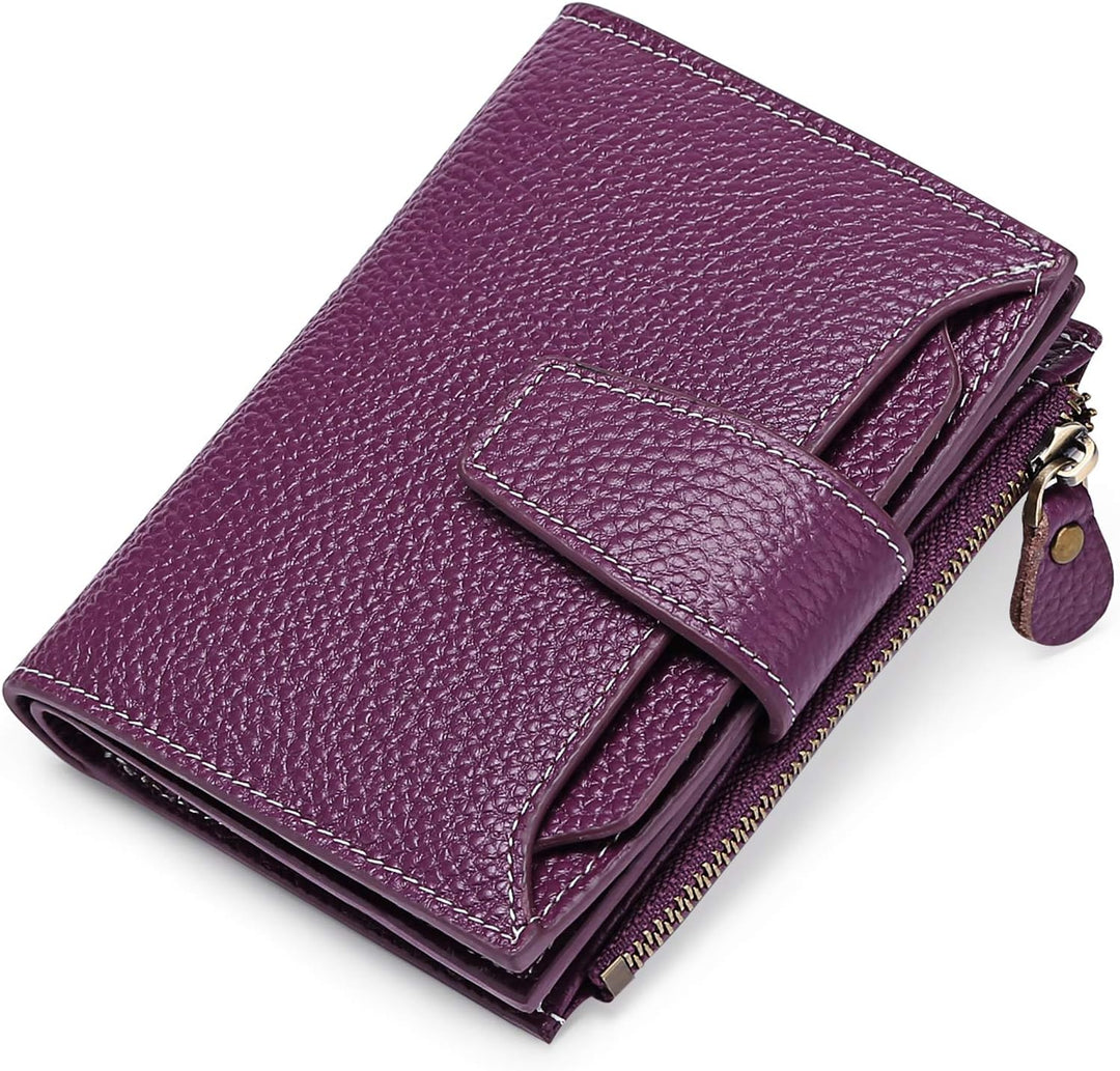 Lisslune | Compact Genuine Leather RFID Blocking Multi-Functional Wallet