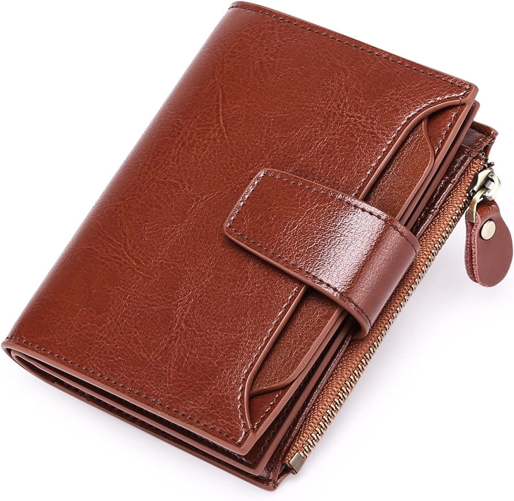 Lisslune | Compact Genuine Leather RFID Blocking Multi-Functional Wallet