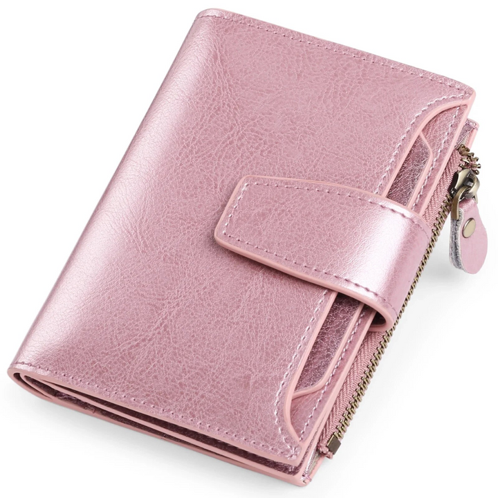 Lisslune | Compact Genuine Leather RFID Blocking Multi-Functional Wallet