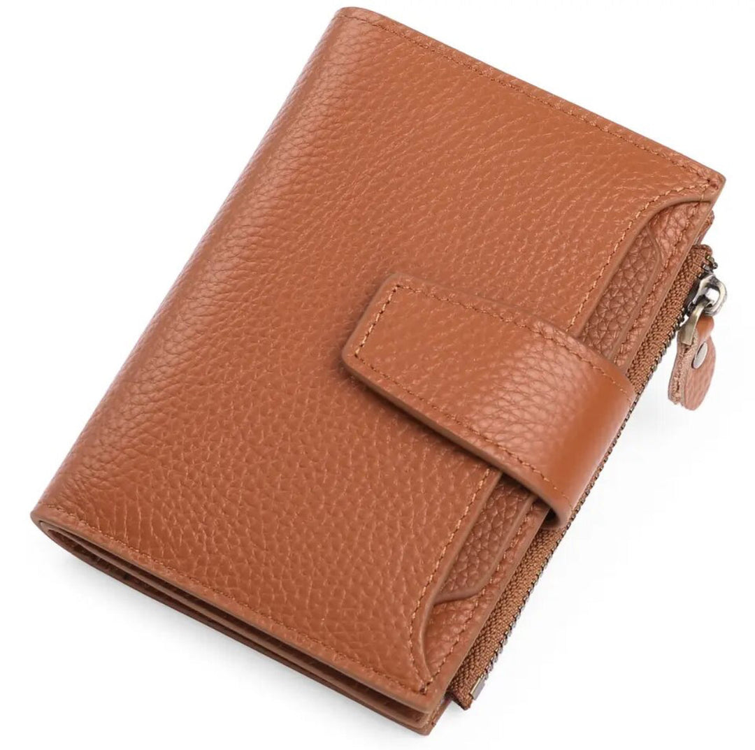 Lisslune | Compact Genuine Leather RFID Blocking Multi-Functional Wallet