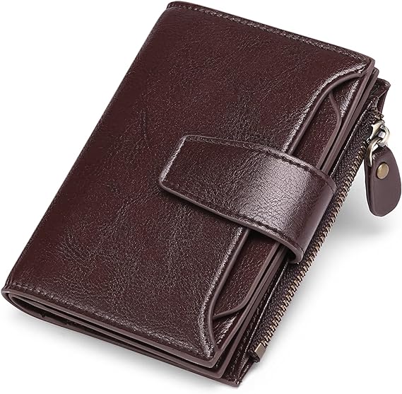 Lisslune | Compact Genuine Leather RFID Blocking Multi-Functional Wallet