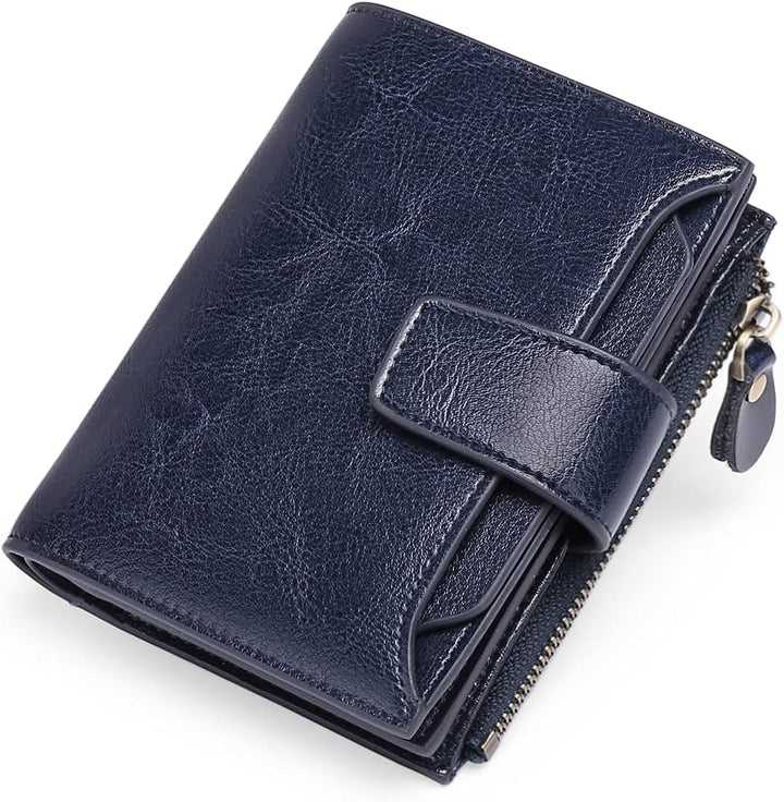 Lisslune | Compact Genuine Leather RFID Blocking Multi-Functional Wallet