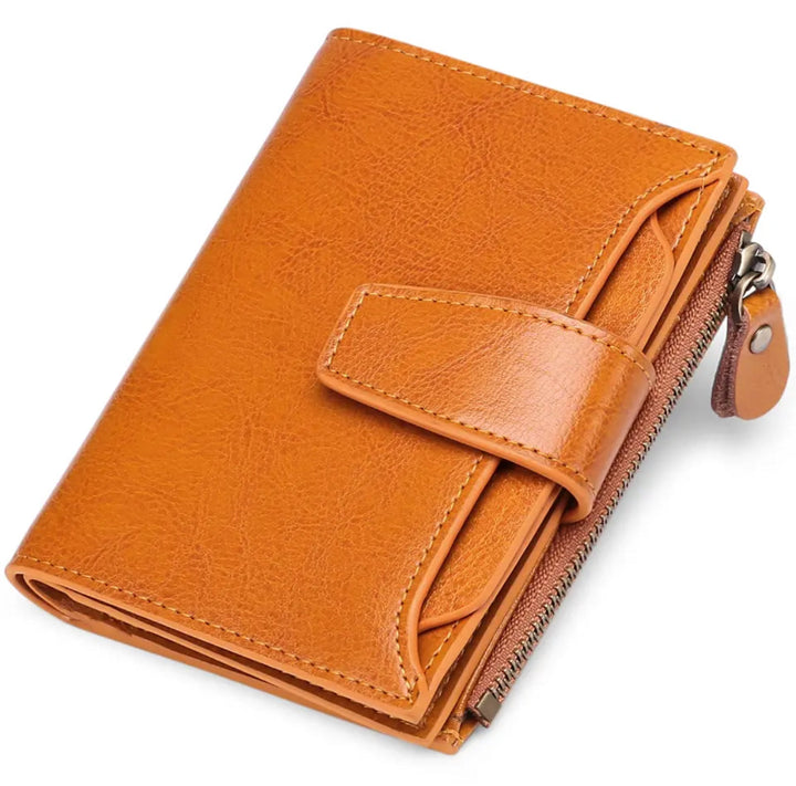 Lisslune | Compact Genuine Leather RFID Blocking Multi-Functional Wallet