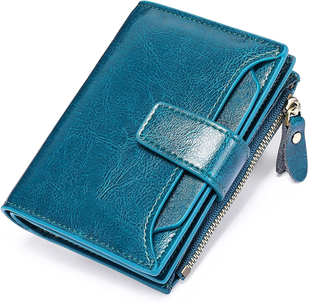 Lisslune | Compact Genuine Leather RFID Blocking Multi-Functional Wallet